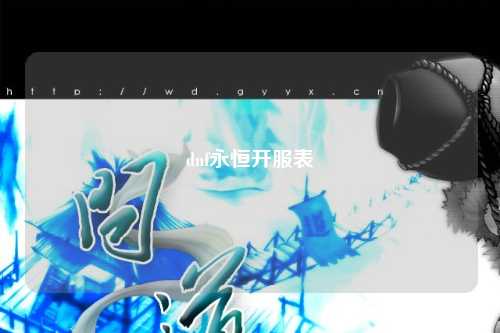 dnf永恒開服表