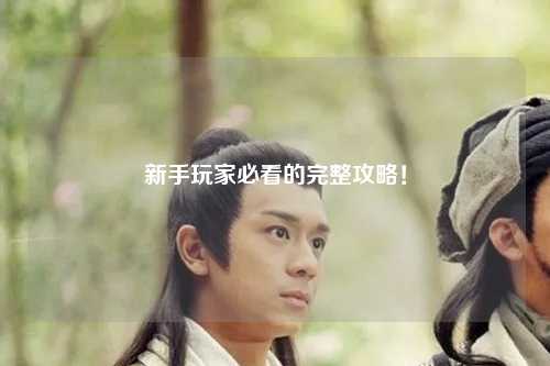 新手玩家必看的完整攻略！