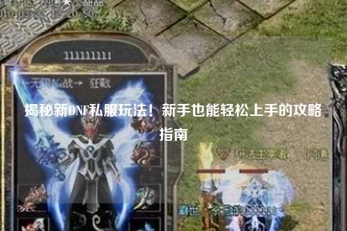 揭秘新DNF私服玩法!新手也能輕松上手的攻略指南?