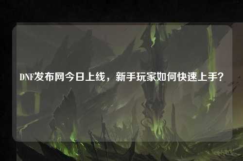 DNF發布網今日上線，新手玩家如何快速上手？