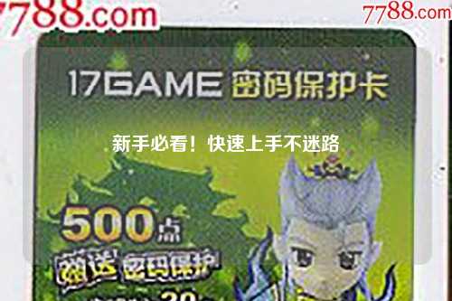 新手必看！快速上手不迷路