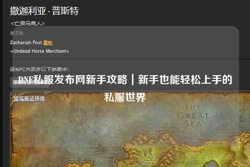 DNF私服發布網新手攻略｜新手也能輕松上手的私服世界