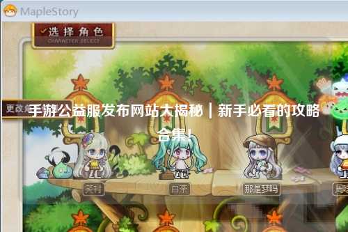 手游公益服發(fā)布網(wǎng)站大揭秘｜新手必看的攻略合集！