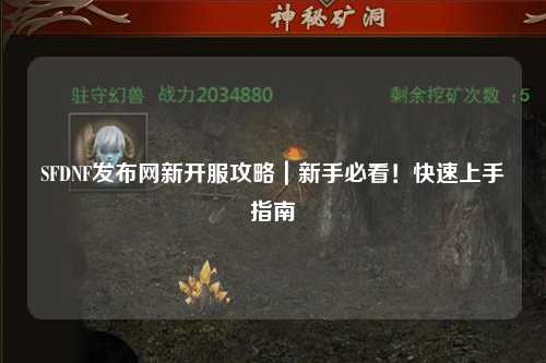 SFDNF發布網新開服攻略|新手必看!快速上手指南