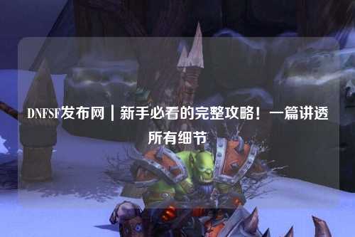 DNFSF發布網|新手必看的完整攻略!一篇講透所有細節