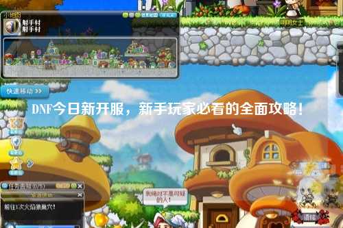 DNF今日新開服，新手玩家必看的全面攻略！?