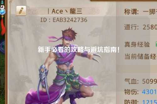 新手必看的攻略與避坑指南！