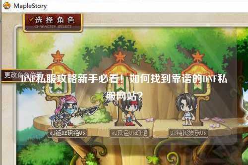 DNF私服攻略新手必看！如何找到靠譜的DNF私服網(wǎng)站？