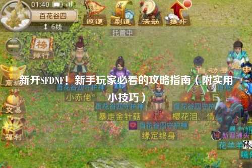 新開SFDNF！新手玩家必看的攻略指南（附實用小技巧）