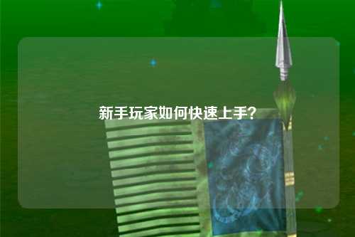 新手玩家如何快速上手？